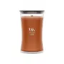 WoodWick Saffron Smoke didelė smėlio laikrodžio formos stiklainio žvakė 609,5 g