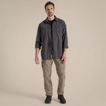 Craghoppers NosiLife Adventure LS Shirt III - Black Pepper - L