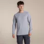 Craghoppers NosiLife Abel ilgomis rankovėmis marškinėliai - Soft Grey Marl - M dydis