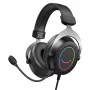 FIFINE H3 AmpliGame RGB laidinis ausinių su mikrofono atjungimu, 50 mm tvarkyklės, USB-A, juoda