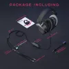 FIFINE H3 AmpliGame RGB laidinis ausinių su mikrofono atjungimu, 50 mm tvarkyklės, USB-A, juoda
