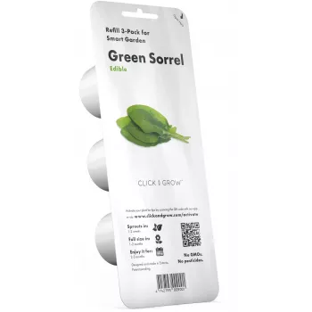Click & Grow rūgštynių augalų kapsulės Smart Garden sodui, 3 vnt. (SGR55X3)
