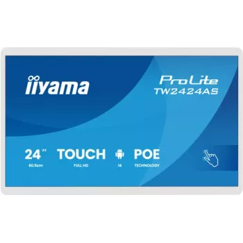 Iiyama ProLite TW2424AS-W3P 24 colių Full HD IPS 10 taškų liečiamasis monitorius su Android 9.0, Quad-Core, 2GB RAM, 16GB atmintimi, Wi-Fi, Bluetooth, HDMI, USB, juodas