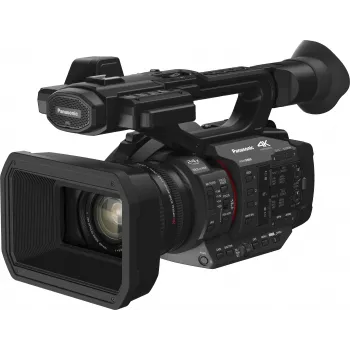 Panasonic HC-X2E 4K Ultra HD profesionalus vaizdo kamera su 20x Leica Dicomar objektyvu, 5 ašių Hybrid O.I.S.+, dvigubais XLR įėjimais, 3G-SDI, Wi-Fi, dvigubais SD kortelių lizdais