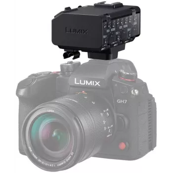 Panasonic DMW-XLR2E XLR mikrofono adapteris su 2 kanalų 24 bitų 96 kHz garsu