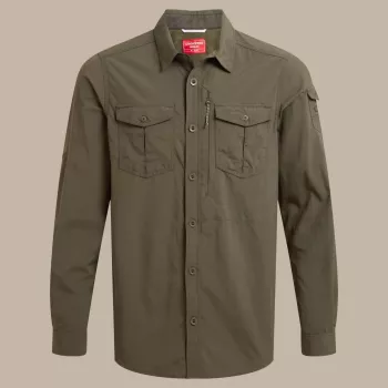 Craghoppers NosiLife Adventure LS Shirt III - Woodland Green, L dydis