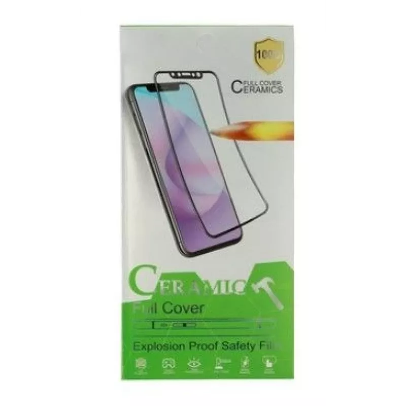 iLike Apple iPhone 12/12 Pro kietas keraminis grūdinto stiklo ekrano apsauginis stikliukas, juodas