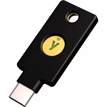 YubiKey 5C NFC saugos raktas - juoda/auksine