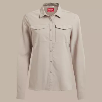 Craghoppers NosiLife Pro LS Shirt III moteriški kelioniniai marškiniai - Soft Mushroom, XS