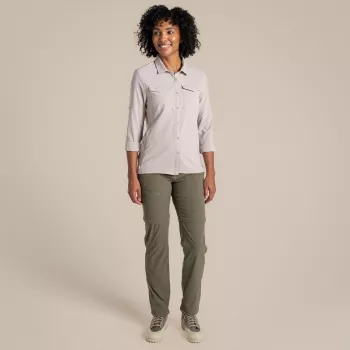 Craghoppers NosiLife Pro LS Shirt III moteriški kelioniniai marškiniai - Soft Mushroom, XS