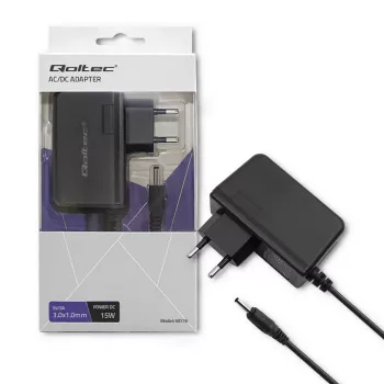 Qoltec 15W kištukinis maitinimo šaltinis 5V 3A DC 3.0x1.0mm