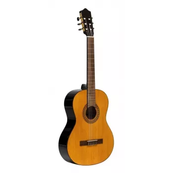 Stagg SCL60 NAT klasikinė gitara - 4/4 dydžio, eglės viršus, sapelės galas ir šonai, natūralus blizgesys