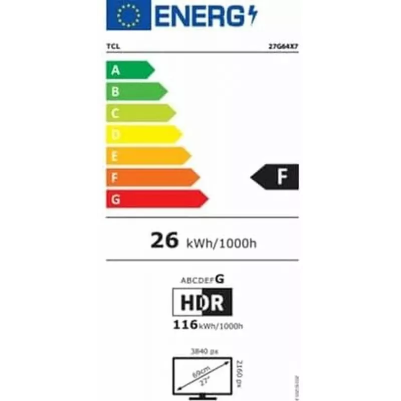 TCL 27G64 27 colių QHD VA 165Hz žaidimų monitorius