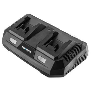 Graphite ENERGY+ dvigubas akumuliatorių įkroviklis 18V Li-Ion 2x2.3A 120W