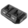 Graphite ENERGY+ dvigubas akumuliatorių įkroviklis 18V Li-Ion 2x2.3A 120W