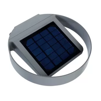 GreenBlue GB130 LED 3W saulės energijos apvalus sieninis žibintas - juodos spalvos, IP65, PIR judesio jutiklis, 300lm