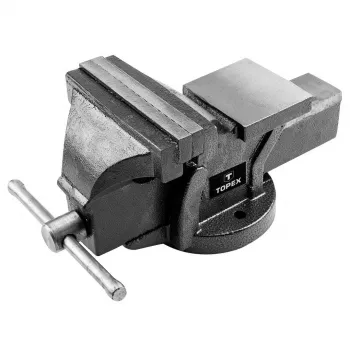 Topex 07A112 stalinis veržtuvas 100 mm su pasukamu pagrindu, ketaus