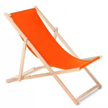 Klasikinis buko medžio šezlongas GreenBlue GB183 oranžinis