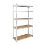REBEL RB-1253 Metalinė lentyna 205x120x45 cm sidabrinė, 5 lentynos, 875 kg bendra apkrova