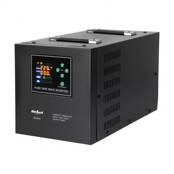 Rebel POWER-2200-LFP4 gryno sinusinio bangos keitiklis su įkrovikliu 12V 230V 2200VA/1600W