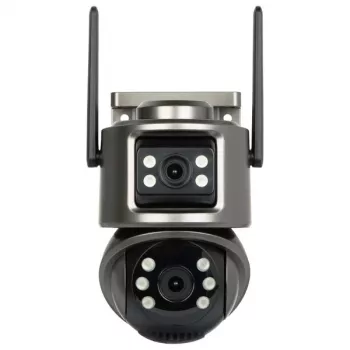 INNE ICSEE-W62SD-2 lauko PTZ IP kamera su dvigubais 3MP objektyvais, spalvotu naktiniu matymu, Wi-Fi, dvipusiu garsu, IP66