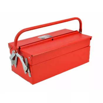 AWTOOLS AW30982 nešiojamas įrankių dėklas su padėklu ir dangčio organizatoriais, juoda/raudona