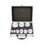 AWTOOLS Bimetalinio skylėto pjūklo rinkinys 19-64 mm, 13 vnt., Black Line, metalinis dėklas