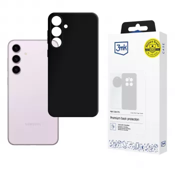 3mk Matt Case Pro, skirtas Samsung Galaxy S24 - juodas lankstus TPU galinis dangtelis, karinės klasės apsauga nuo kritimo, atsparus pageltimui, plonas matinis paviršius