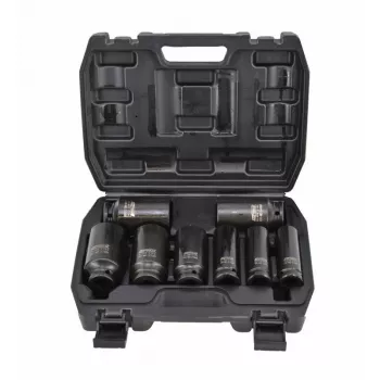 AWTOOLS AW38790BL 90 dalių chromvanadžio lizdų rinkinys su 1/4 colio, 3/8 colio, 1/2 colio reketais, prailginimais, antgaliais ir formuotu dėklu