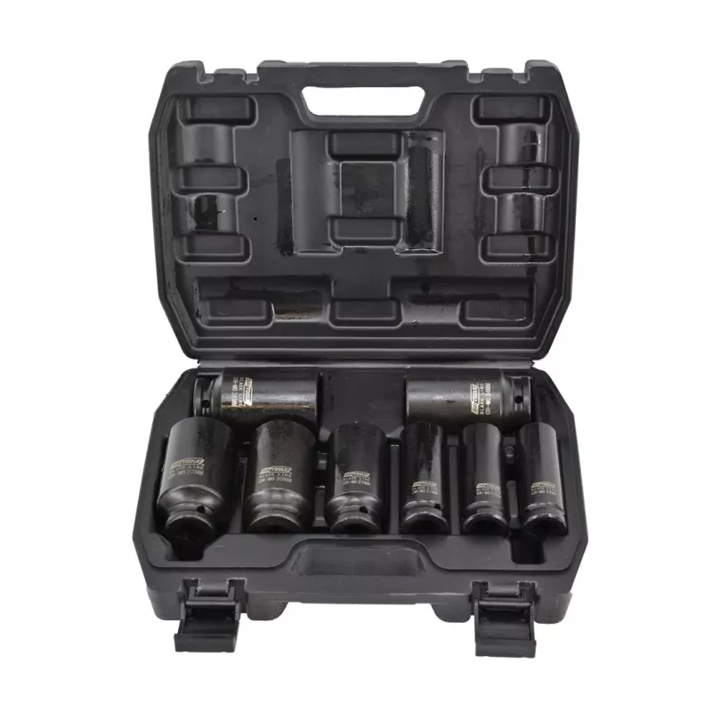 AWTOOLS AW38790BL 90 dalių chromvanadžio lizdų rinkinys su 1/4 colio, 3/8 colio, 1/2 colio reketais, prailginimais, antgaliais ir formuotu dėklu