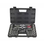 AWTOOLS 40 dalių sriegių pjovimo ir atstatymo rinkinys, metrinis M3-M12 ir 1/8 colio NPT, legiruotojo plieno sriegimo rinkinys su veržliarakčiais, žingsnio matuokliu ir laikymo dėklu