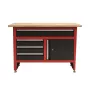 AWTOOLS dirbtuvės stalas su 4 stalčiais 120x60x85 cm pilkas/mėlynas