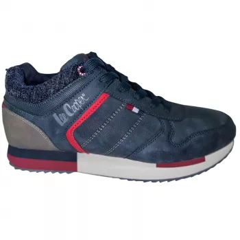 Lee Cooper vyriški laisvalaikio batai Navy Red LCJ-21-29-0642M