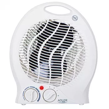 Adler AD 7728 PTC keraminis ventiliatorinis šildytuvas 2000W su svyravimu, 2 šildymo režimais, šalto oro režimu, apsauga nuo perkaitimo ir apvirtimo, baltas/juodas