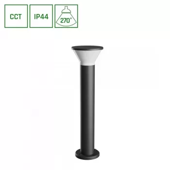 Lauko sieninis šviestuvas 6W GU10 450lm IP44 CCT reguliuojama pilkas