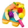 LEAN TOYS vaisių ir daržovių pjaustymo lentelė su peiliu, edukaciniai aksesuarai vaikams