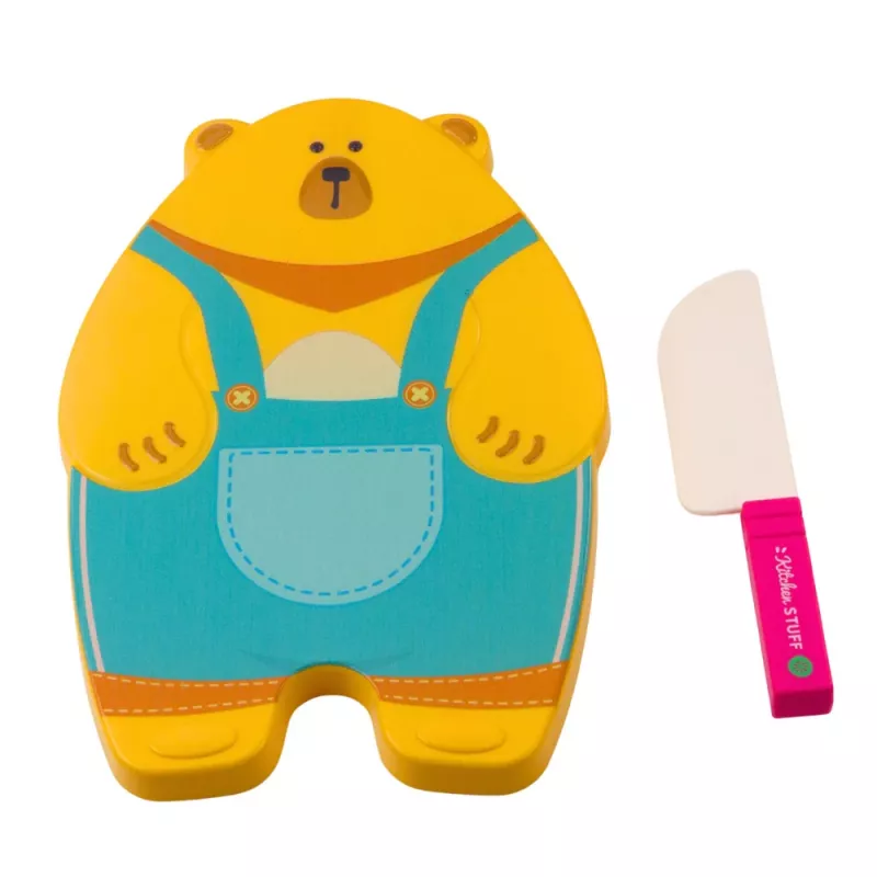LEAN TOYS vaisių ir daržovių pjaustymo lentelė su peiliu, edukaciniai aksesuarai vaikams