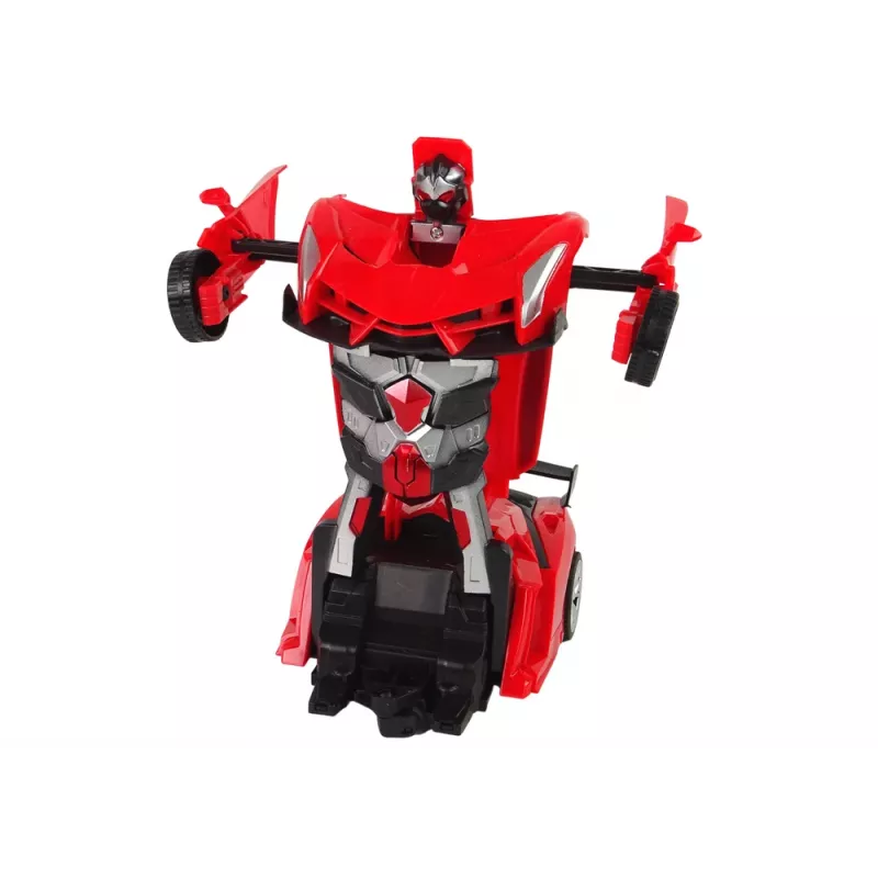 LEAN TOYS Automobilis Robotas 2-in-1 nuotolinio valdymo R/C transporto priemonė raudona
