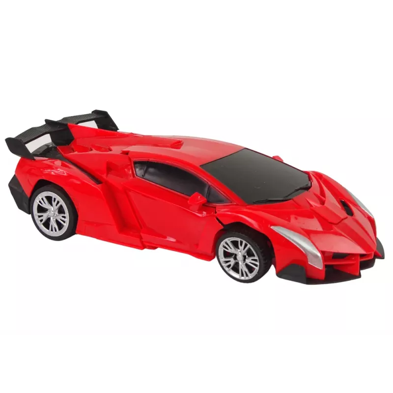 LEAN TOYS Automobilis Robotas 2-in-1 nuotolinio valdymo R/C transporto priemonė raudona