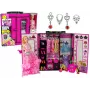 LEAN TOYS lėlė su drabužių spinta ir persirengimo kambariu lėlėms grožio mergaitės lagamine