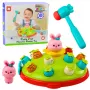 LEAN TOYS Arkadinis žaidimas Mušk morkas plaktuku Šokinėjantis triušis