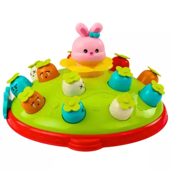 LEAN TOYS Arkadinis žaidimas Mušk morkas plaktuku Šokinėjantis triušis