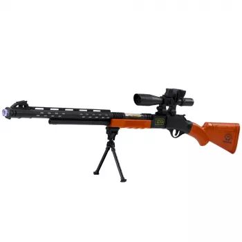 LEAN TOYS žaislinis snaiperio šautuvas AK-528 su taikikliu, trikoju, šviesos ir garso efektais