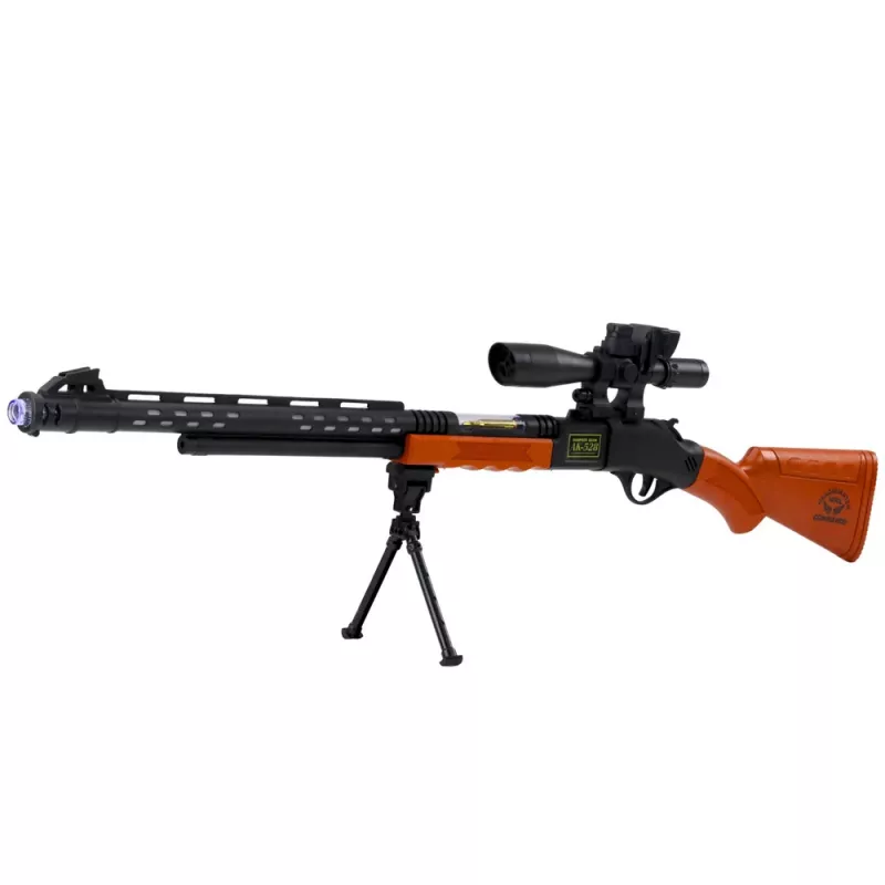 LEAN TOYS žaislinis snaiperio šautuvas AK-528 su taikikliu, trikoju, šviesos ir garso efektais