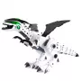 LEAN TOYS Dinozauras robotas su baterijomis, judančiais sparnais, šviesomis, garsu, baltas