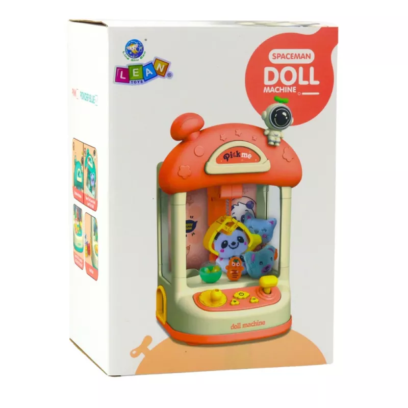 LEAN TOYS mėlynas minkštų žaislų gaudymo aparatas vaikams