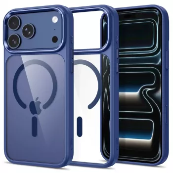 Tech-Protect Magmat MagSafe skaidrus dėklas, skirtas iPhone 17 Pro Max / 18 Pro Max - tamsiai mėlynas