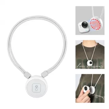 PULUZ PU1205W magnetinis kaklo laikiklis su pakabu Insta360 GO Ultra, baltas