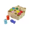 LEAN TOYS medinis žuvų gaudymo žaidimas su 2 meškerėmis ir kačiuku