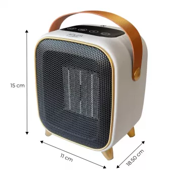 Adler AD 7762 Keraminis PTC ventiliatorinis šildytuvas su nuotolinio valdymo pultu, 2000W, LED ekranas, 45° svyravimas, 12h laikmatis, apsauga nuo perkaitimo ir apvirtimo, juodos spalvos